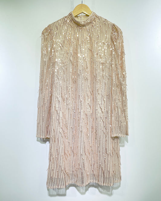 Sequin party silver dress