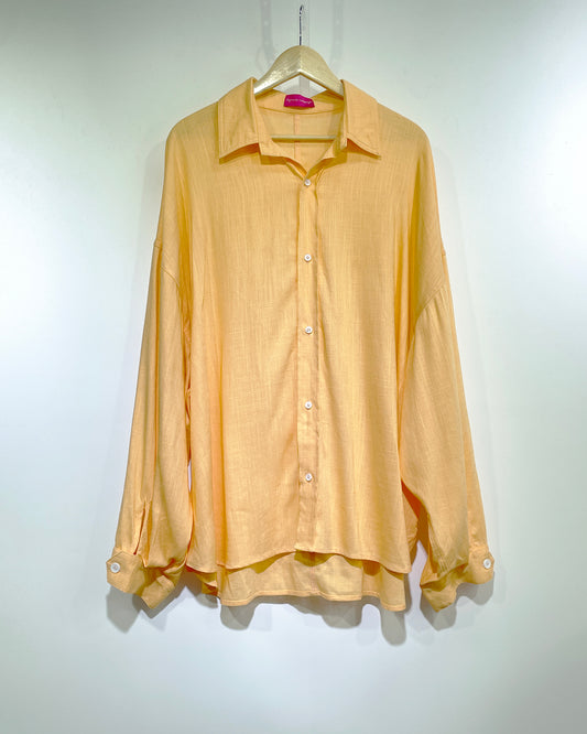 Linen orange oversize shirt